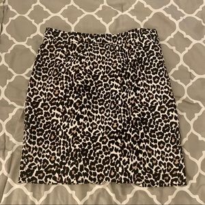 J Crew Leopard Pencil Skirt
